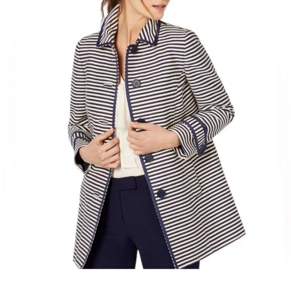 Anne Klein Striped‎ Topper Jacket